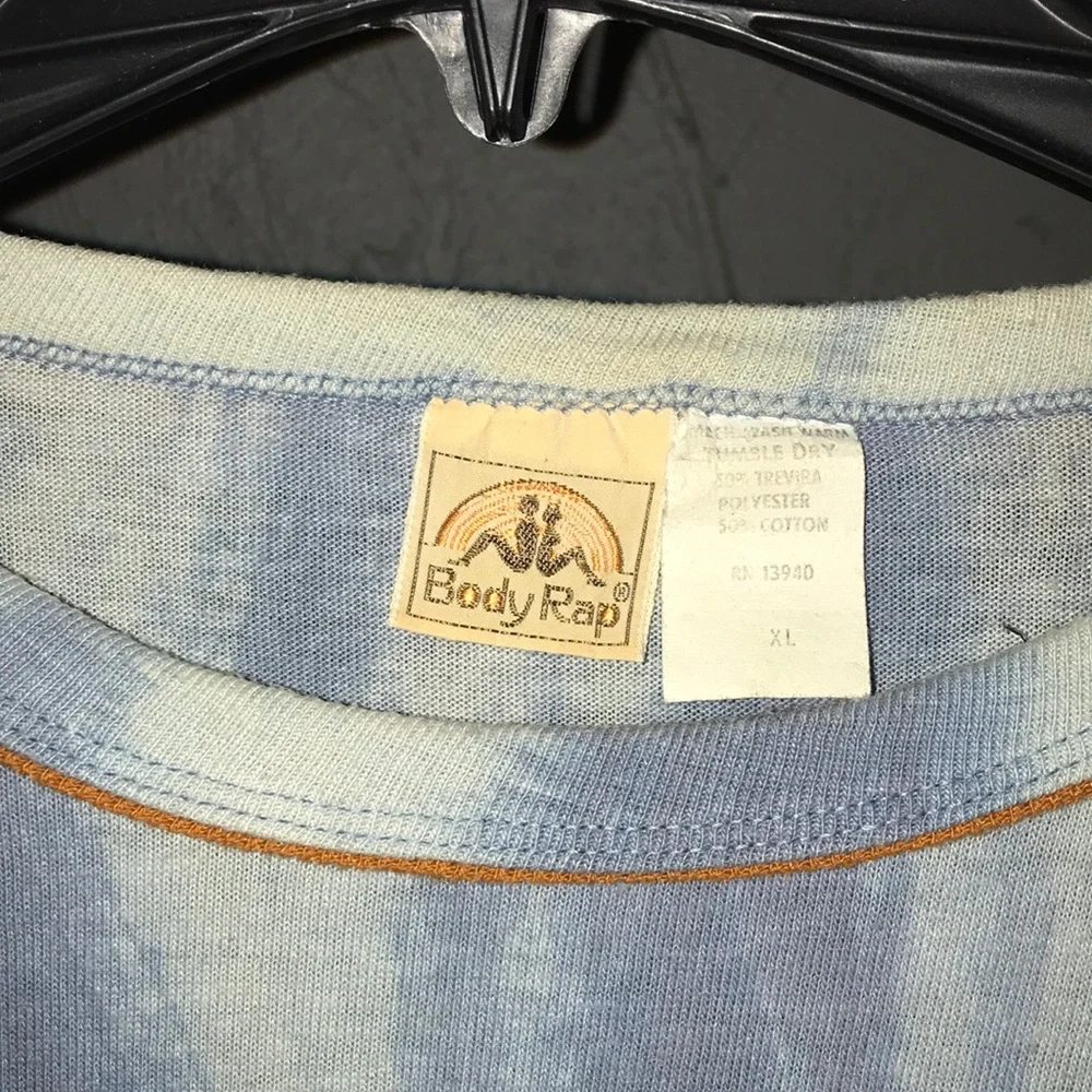 Blue and Orange Tie-Dye Long Sleeve Shirt - Picture 2 of 5